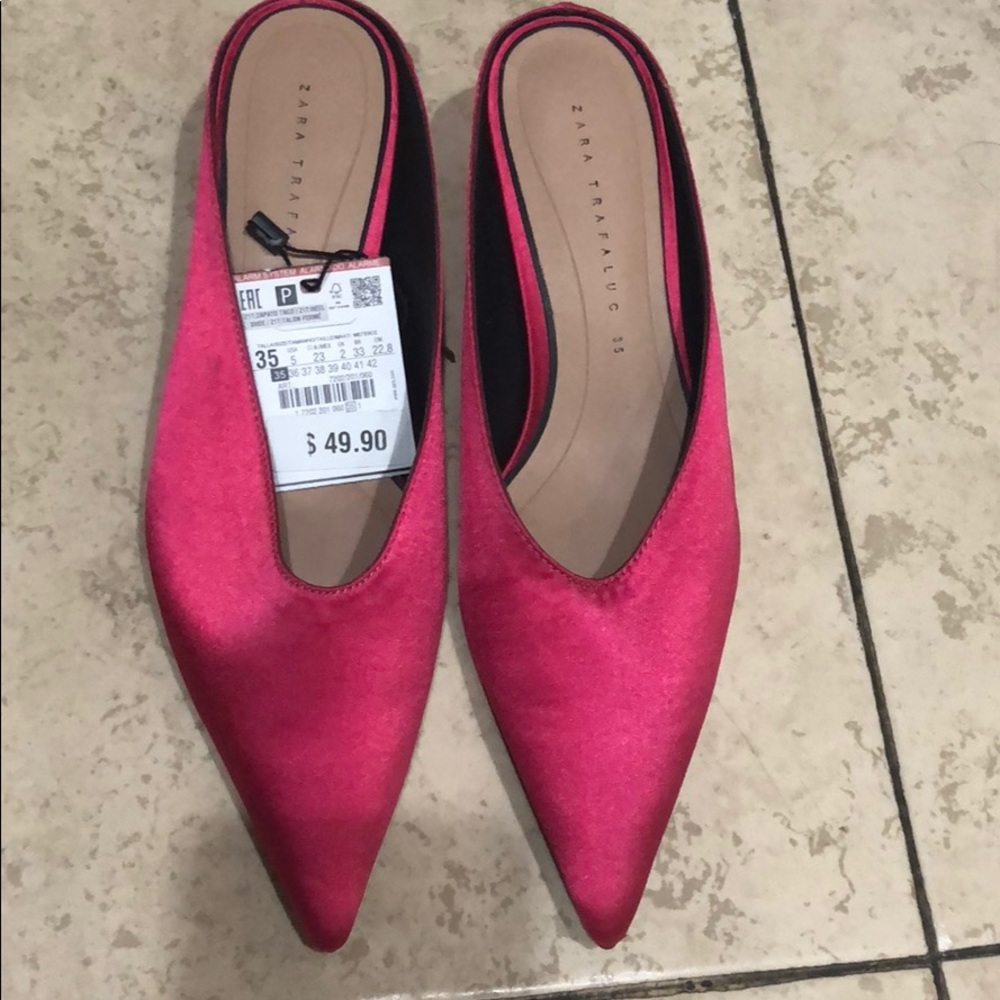 Zara Pink mule with heels size 35
